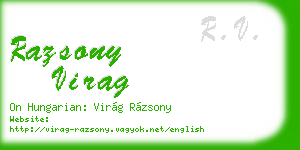 razsony virag business card
